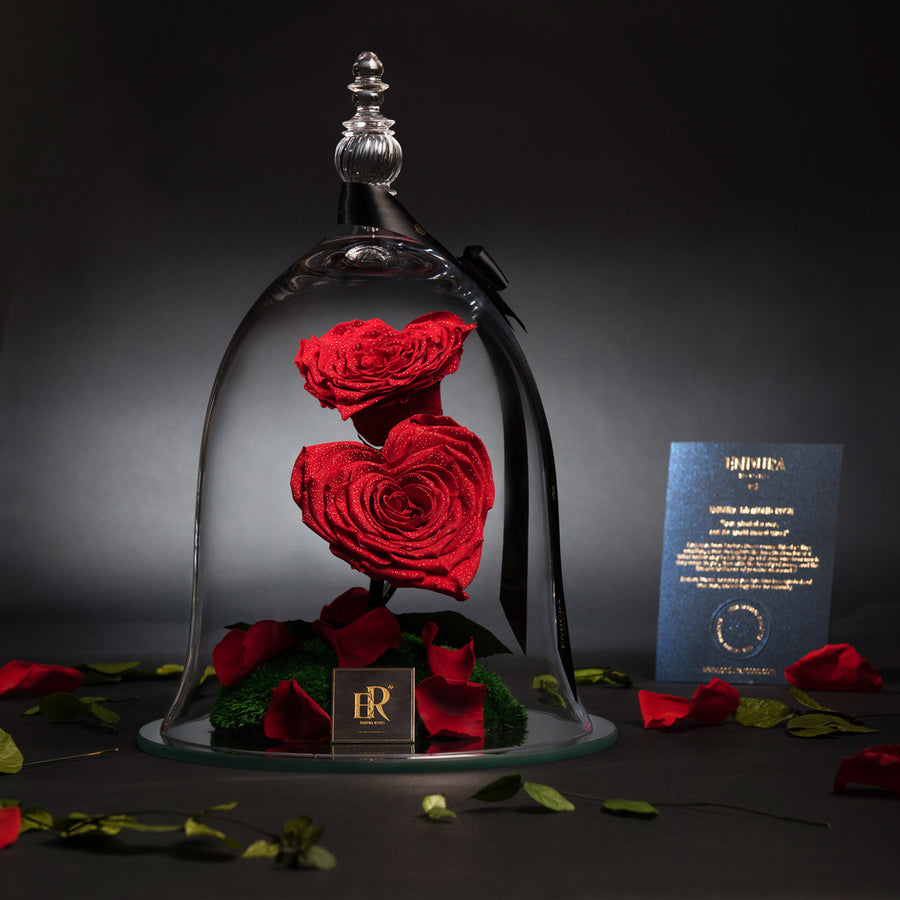 Mon Cherie - Forever Rose Glass Dome, Heart by Endura Roses,