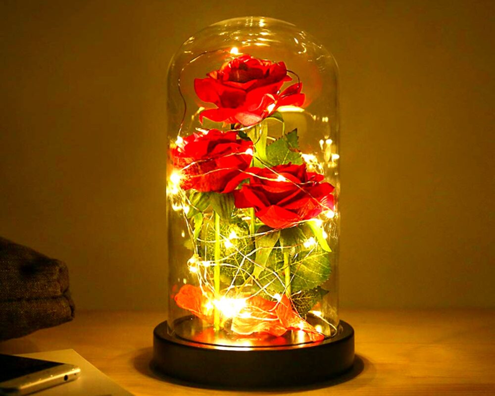  Beauty And The Beast Rose In Glass