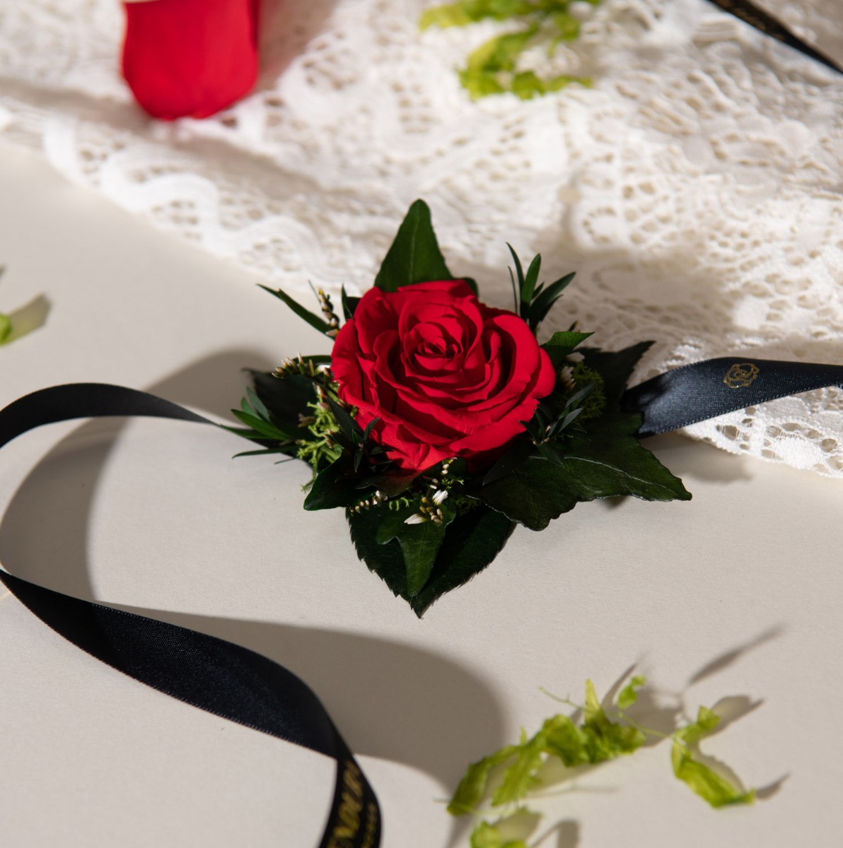 The Ceremonial Red Corsage